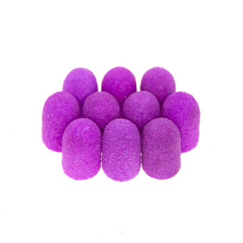 Capuchons pour pédicure 7 mm, gradation 60, 10 pièces, ABS, Podo AlleMed, violet