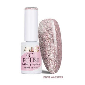 Vernis hybride LED/UV Gel Polish Pinks Fairy Glitter AlleLac sans HEMA/Di-HEMA 6 g