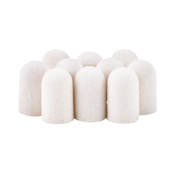 Capuchons pour pédicure 7 mm, grain 240, 10 pièces, ABS, Podo AlleMed, blanc