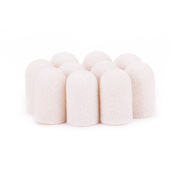 Capuchons pour pédicure 7 mm, grain 120, 10 pièces, ABS, Podo AlleMed, blanc