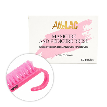 Petite brosse à manucure et à poussière AlleLac rose, 50 pièces