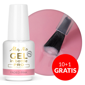 10 + 1 gratuit Gel de construction en flacon avec pinceau Gel in Bottle Molly Nails Pro Salon Faded Pink sans HEMA/Di-HEMA 15 g