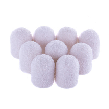 Capuchons pour pédicure 7 mm, grain 80, 100 pièces Fabric Podo AlleMed Blanc White