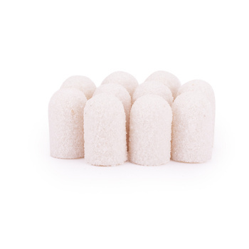 Capuchons pour pédicure 7 mm, gradation 80, 10 pièces, ABS, Podo AlleMed, blanc