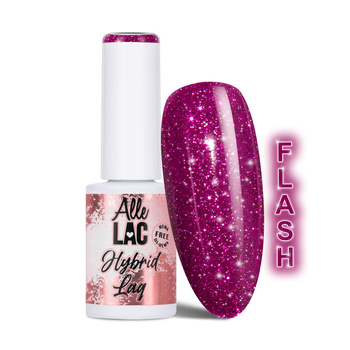 Vernis hybride LED/UV Gel Polish Purples Flash Glitter Purple AlleLac sans HEMA/Di-HEMA 6 g