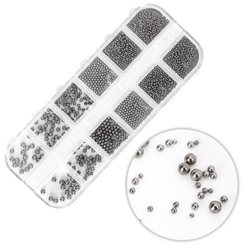 Boîte de décorations en relief Molly Nails, noir, 1 000 pièces