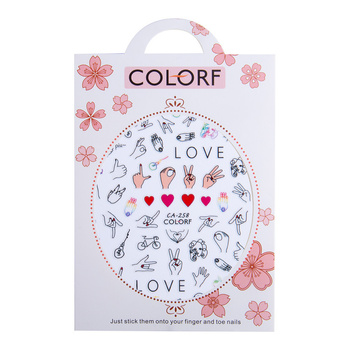 Autocollants pour ongles fins et autocollants sur le thème de la Saint-Valentin CA-258