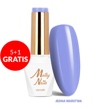 5 + 1 gratuit Vernis hybride LED/UV Gel Polish Sorbet n° 293 Lavender Ice Molly Nails sans HEMA/Di-HEMA 8 g