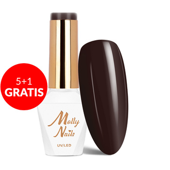 5 + 1 gratuit Vernis hybride Molly Nails Choco Dreams Cocoa Cookie sans HEMA/Di-HEMA 8 g n° 358