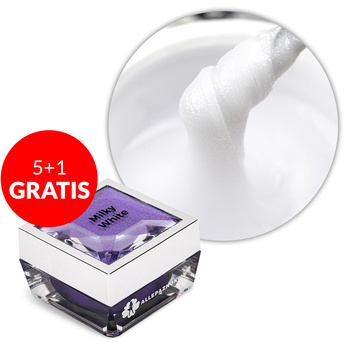 5+1 gratuit Gel acrylique de construction Allepaznokcie HEMA/Di-HEMA Free Milky White 15 g