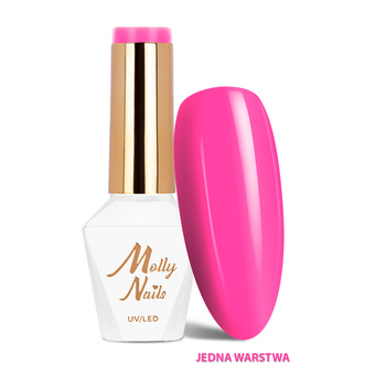 Vernis hybride LED/UV Gel Polish Sorbet n° 295 Pink Kiss Molly Nails sans HEMA/Di-HEMA, 8 g