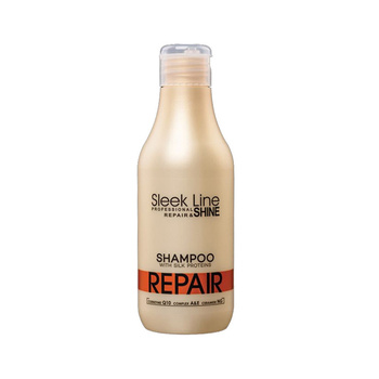 Shampoing pour cheveux abîmés et secs Stapiz Sleek Line Repair à la soie, 300 ml
