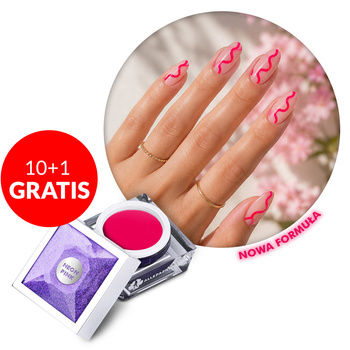 10 + 1 gratuit : Gel décoratif Artistic Gel Paint Gel Ombré Ornements Allepaznokcie Édition limitée Neon Pink sans HEMA / Di-HEMA, 5 g