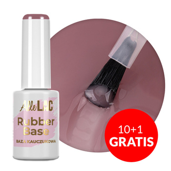 10 + 1 gratuit Base caoutchouc Rubber Base AlleLac Mauve Mystery sans HEMA/Di-HEMA 7 g n° 11