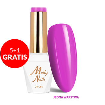 5 + 1 gratuit - Vernis hybride LED/UV Gel Polish Sorbet n° 294 Lilac Whisper Molly Nails sans HEMA/Di-HEMA, 8 g