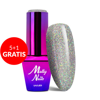 5 + 1 gratuit : Vernis hybride Molly Nails Shocking Shine Spacewalker 8 g, n° 683