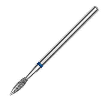 Fraise diamantée « flamme » pointue bleue Staleks Expert 2,3/8 mm