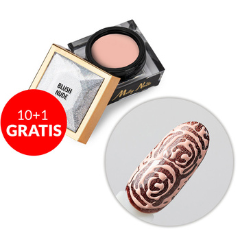 10 + 1 gratuit Creative Flow Color Gel  - gel créatif pour NailArt permettant de réaliser des motifs fondants et délicats Molly Nails Blush Nude sans HEMA/Di-HEMA 5 g