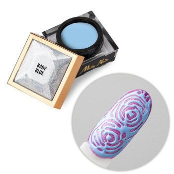 Creative Flow Color Gel  - Gel créatif pour NailArt permettant de réaliser des motifs fondants et délicats Molly Nails Baby Blue Sans HEMA/Di-HEMA 5 g