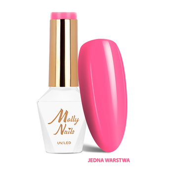 Vernis hybride LED/UV Gel Polish Sorbet n° 296 Flamingo Pink Molly Nails sans HEMA/Di-HEMA 8 g