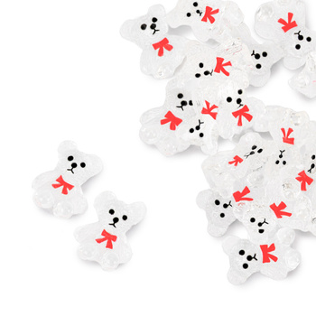 Décorations pour ongles « oursons » 3D n° 3, 20 pièces