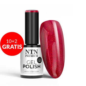 10 + 2 gratuits - Vernis hybride LED/UV Gel Polish NTN Premium Drama Queen n° 213 sans HEMA/Di-HEMA, 5 g