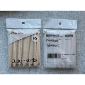 Bâtonnets en bois d'oranger Molly Nails, 100 pièces, longueur 9,5 cm
