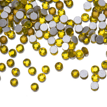 Strass en verre pour ongles SS3 Citrine, environ 50 pièces.