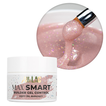 Gel de construction épais AlleLac Max Smart Builder Gel Control Glitter Nude 45 g
