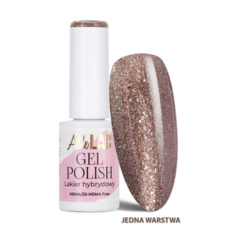 Vernis hybride LED/UV Gel Polish Browns B5 Rose Glitter AlleLac sans HEMA/Di-HEMA 6 g