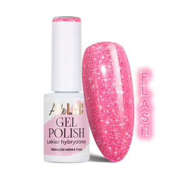 Vernis hybride LED/UV Gel Polish Pinks Flash Glitter Light Pink AlleLac sans HEMA/Di-HEMA 6 g