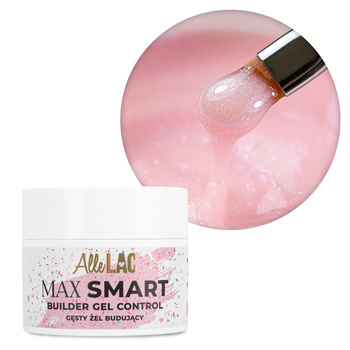Gel de construction épais AlleLac Max Smart Builder Gel Control Glitter Ice Pink 45 g