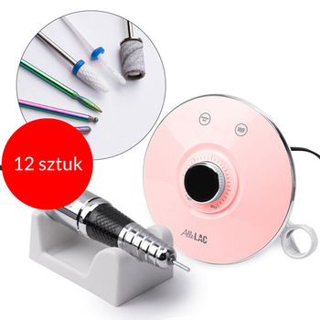 Lot de 12 machines à manucure AlleLac 68 W pour manucure et pédicure, rose, M17, 45 000 tours/minute