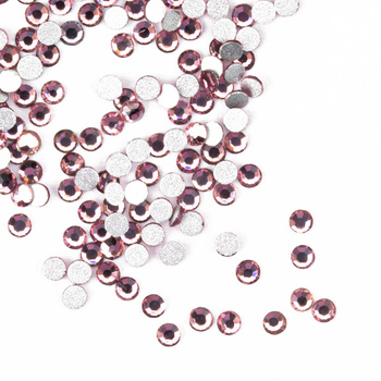 Strass en verre pour ongles SS3 Light Améthyste, environ 50 pièces