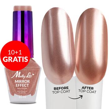 10 + 1 gratuit Vernis classique MollyLac effet miroir/métallisé n° 11 10 ml