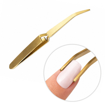 Pince à ongles professionnelle AlleLac pour la pose de capsules, couleur or