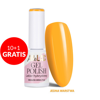 10 + 1 gratuit - Vernis hybride LED/UV Gel Polish Yellows Y6 Sun Kiss AlleLac sans HEMA/Di-HEMA 6 g