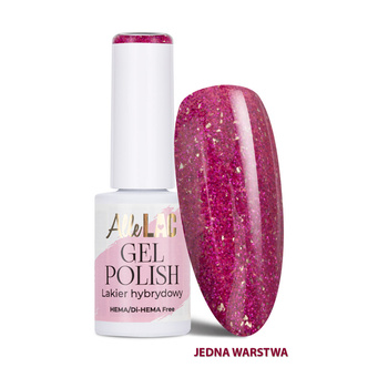Vernis hybride LED/UV Gel Polish Pinks Fuchsia Glitter AlleLac sans HEMA/Di-HEMA 6 g