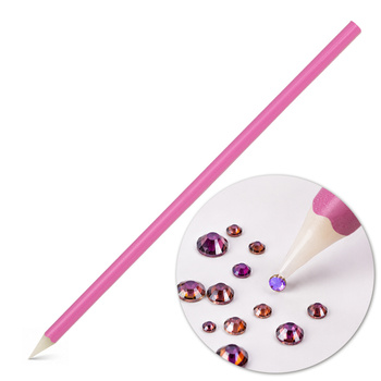 Crayon applicateur de cire pour la pose de zirconias et de décorations AlleLac, rose