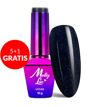 5 + 1 gratuit Vernis hybride MollyLac Winter Crystalize Last Night 10 g n° 227