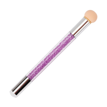 Pinceau éponge double face pour ombre et nail art avec tampon à strass violet