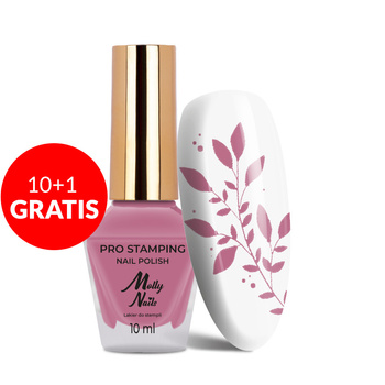 10 + 1 gratuit : Vernis pour tampons et stamping Molly Nails PRO Stamping Pink n° 17, 10 ml