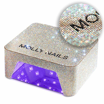 Lampe à ongles UV/LED 36 W Molly Nails pour vernis hybrides, gels et acrylogels, sans fil, avec strass V9BAT