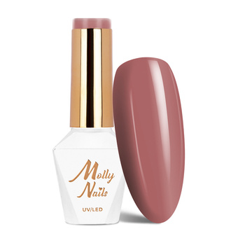 Vernis hybride Molly Nails « I'm Nudelover » Carmel, sans HEMA/Di-HEMA, 8 g, n° 526