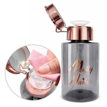 Flacon pompe pour liquides MollyNails, noir, 200 ml