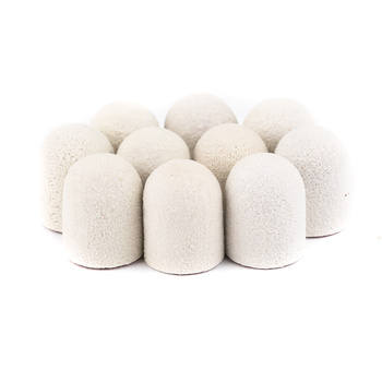Capuchons pour pédicure 13 mm, grain 240, 10 pièces, Fabric Podo AlleMed, blanc