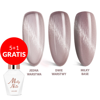 5 + 1 gratuit : Vernis hybride LED/UV « Gel Polish Cat Eye Crystal Water » n° 163 MollyNails, sans HEMA/Di-HEMA, 8 g