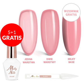 5 + 1 gratuit : Vernis hybride LED/UV « Gel Polish Business Class » n° 311 Nude Blazer MollyNails sans HEMA/Di-HEMA, 8 g + nuancier « Nudes » GRATUIT