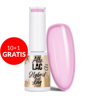 10+1 GRATUIT Vernis hybride AlleLac Creamy French sans HEMA/Di-HEMA, 5 g, n° 186