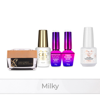 PRO MATCH SYSTEM 4+1 Milky : 2 gels : SelfLeveling® en flacon + 2 bases + Doctor Top 15 g GRATUIT